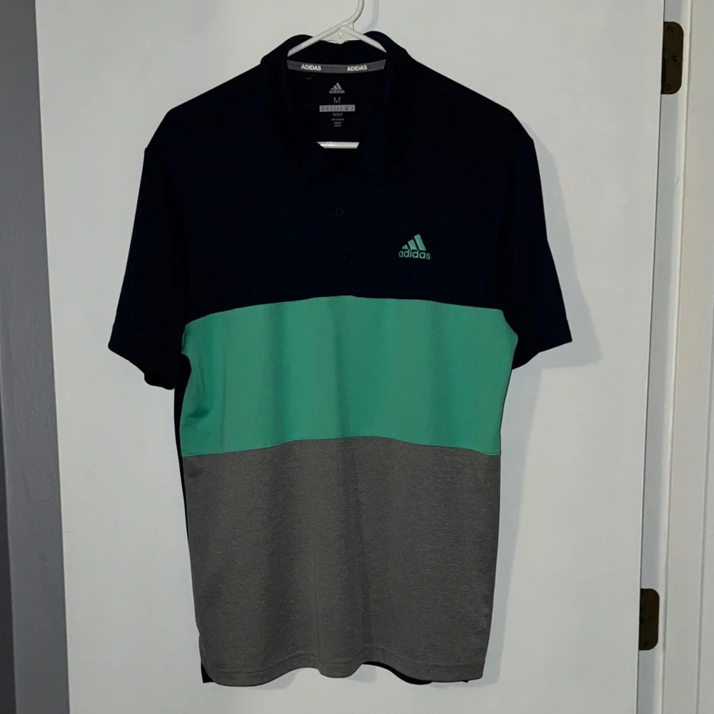 Men’s Adidas Golf Colorblock Polo Navy Medium